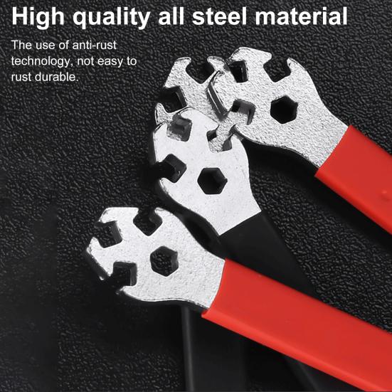 Bike Spoke Wrench Heavy Duty Non-slip Silicone Handle Cycling Road Mountain Bicycle Spoke Spanner Repair Maintenance Tool Bike Accessories