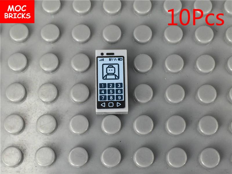 MOC Bricks DIY Printed Tile 1x1 1x2 2x2 2x3 1x4 Solar Panel Gauge Map Compass Assembled Building Block Accessories Kids Toy Gift