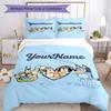 Bluey 54 Customize your name Bedding Set Breathable Duvet Cover with Pillowcases Home Decoration Birthday Gift