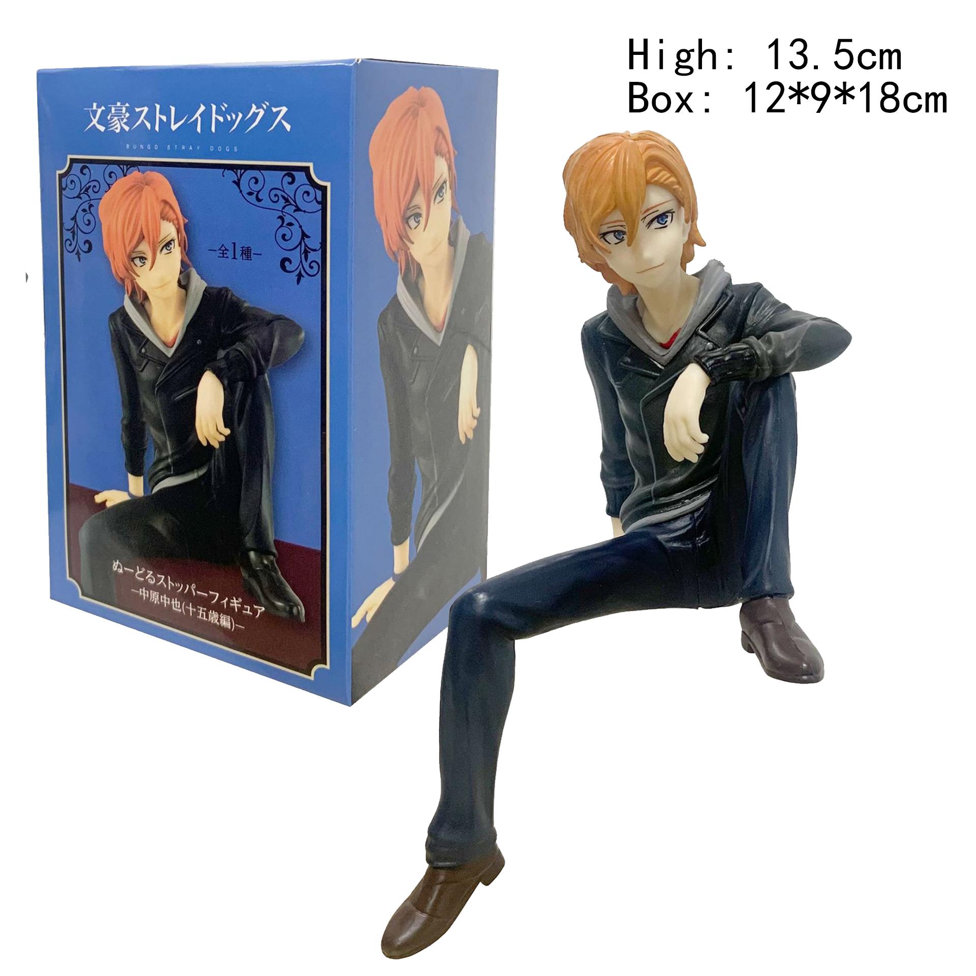

1/8-13.5cm Bungou Dogs Anime Figure PVC Collection Model Youth Dazai Osamu Nakahara Chuuya Action Statuette Toy