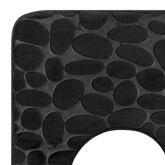 50cm Flannel U Shape Bathroom Rug Thick Absorbent Toilet Mat Non Slip Carpet Floor Pad Washable Bath Mat