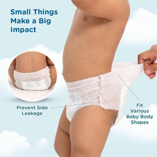 Mee Mee Premium Breathable Baby Diaper Pants, (M) Size, Pk of 28 For 6-11 Kgs | Fast Absorbing, Cotton Soft Feel with Wetness Indicator