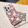 Luxury rhinestone suitable for iPhone15 pro mobile phone case Apple 16max crystal love 14 glitter 13 anti-drop case