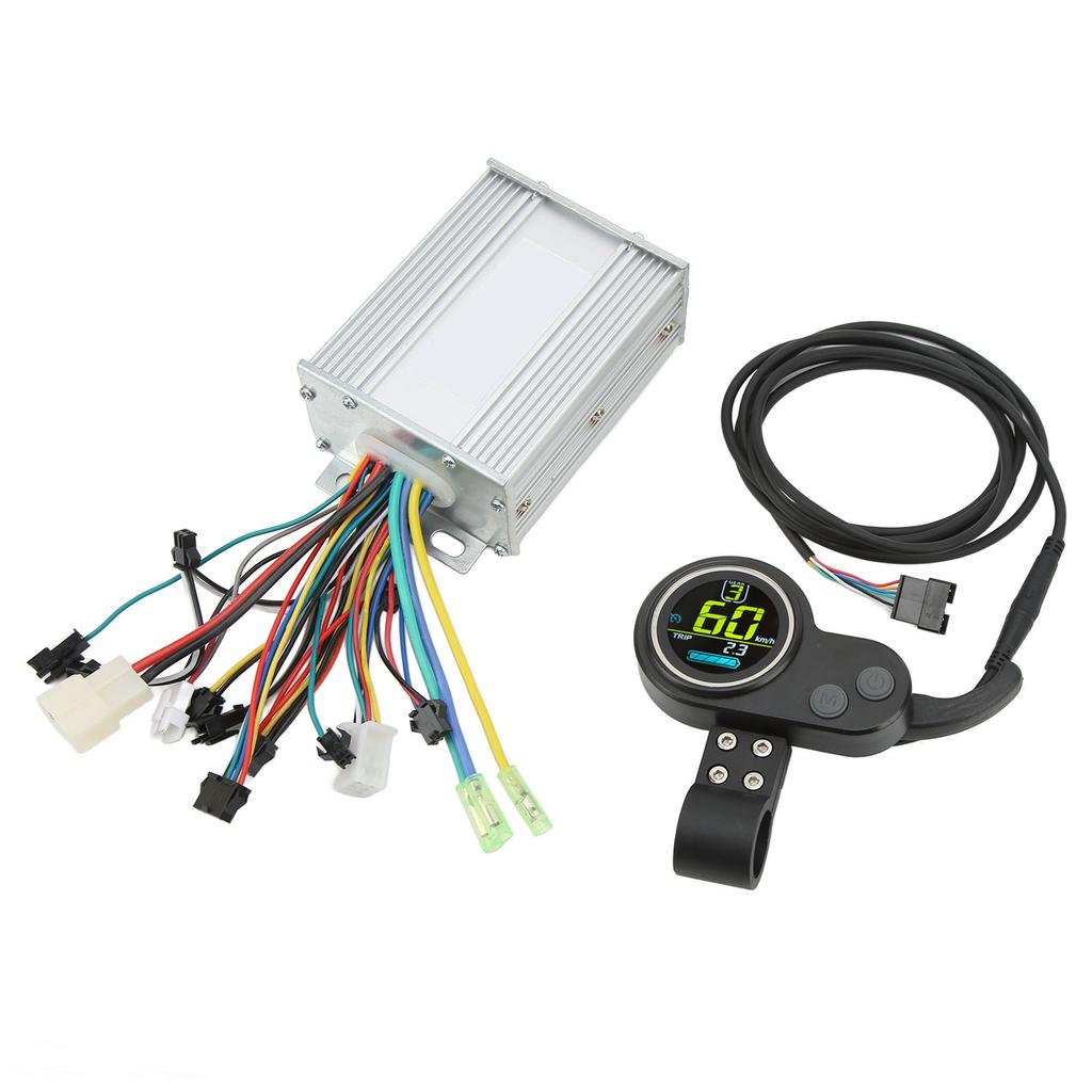 Kit de contrôleur de trottinette électrique 450W Affichage LCD couleur rond avec accélérateur au pouce Contrôleur de trottinette électrique pour