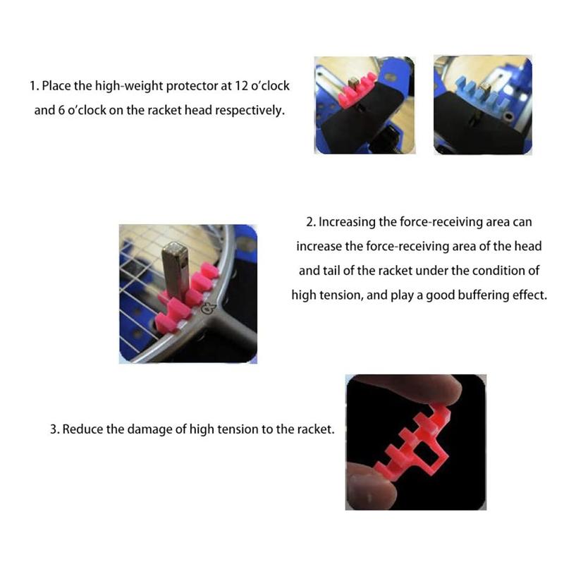 2 PCS Badminton Racket Stringing Tool Protector Stringing Machine Accessories