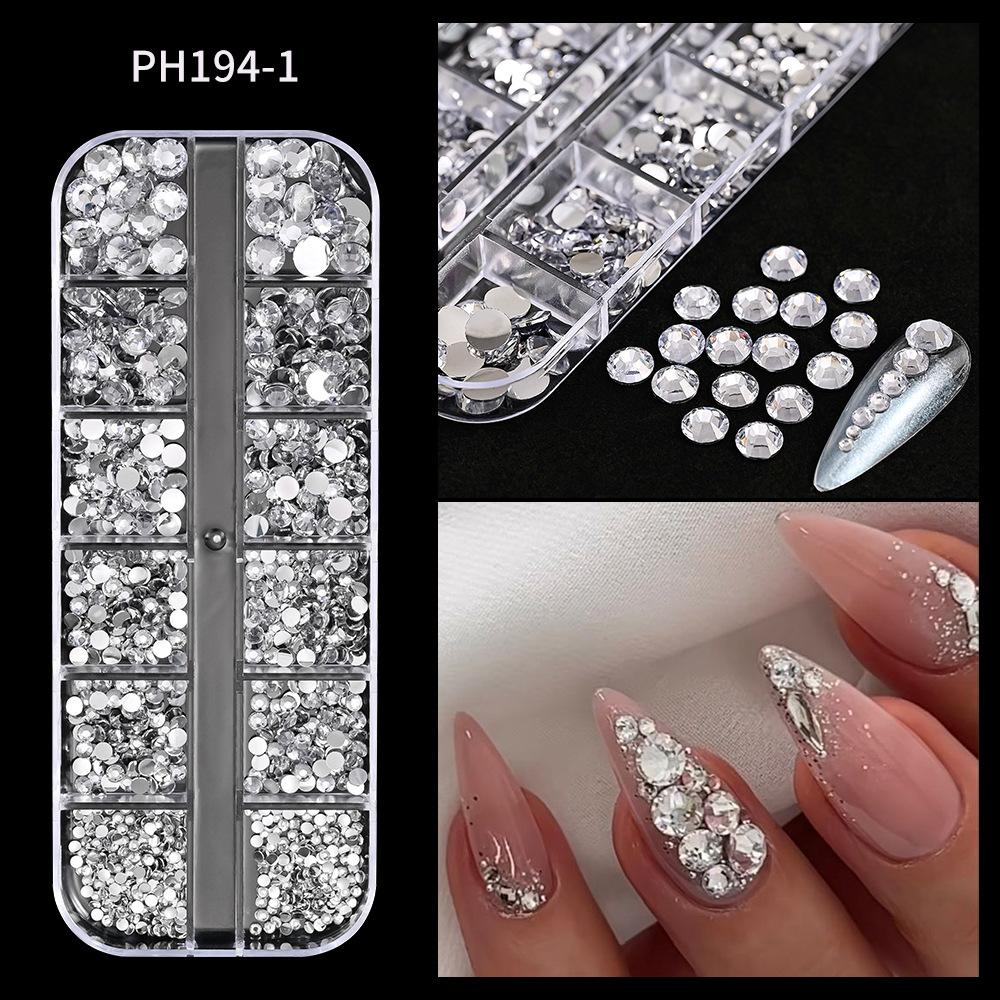 14pcs Resin Rhinestones Colorful Transparent Assorted Sizes Mixed Mini Gems Nail Art DIY Accessories