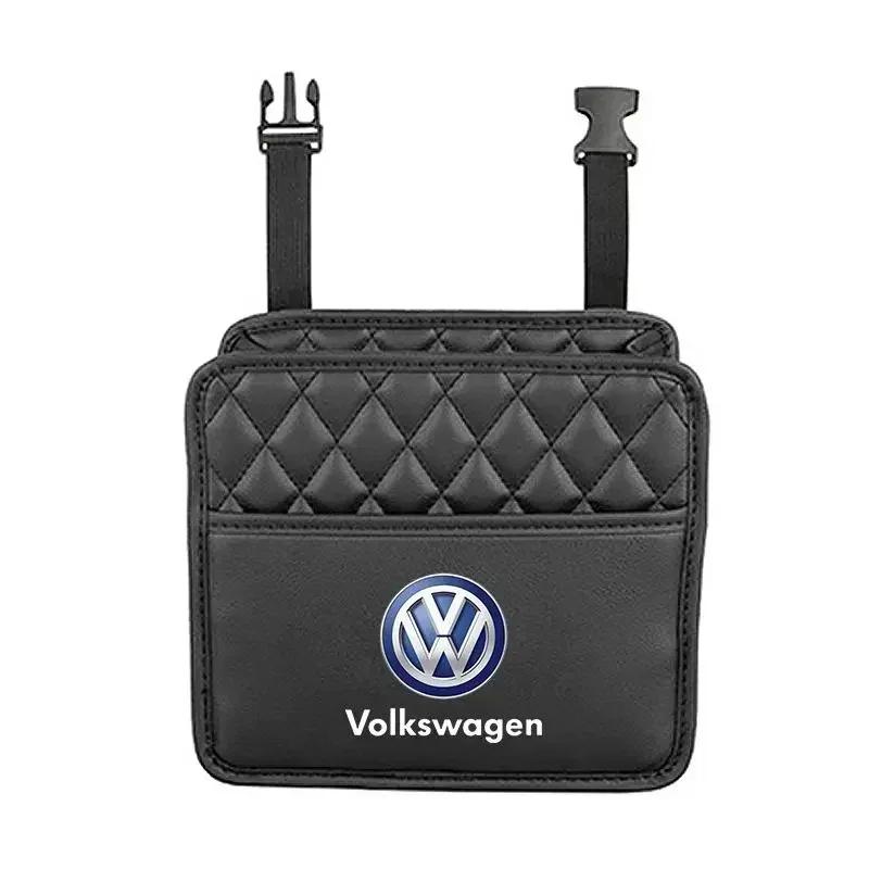 For VOLKSWAGEN VW GTI B5 2025 Hot For Volkswagen Seat Storage Bag PU Leather Box Storage Bag Phone Tissue Drink Purse For VolkswSZ10