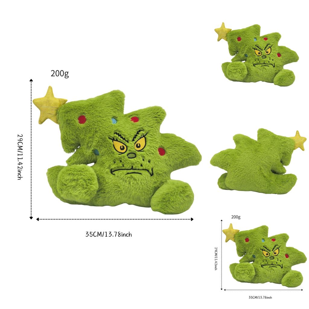 The Grinch Plush Cushion With Pp Cotton Filling For Holiday Decor And Gift Ideas
