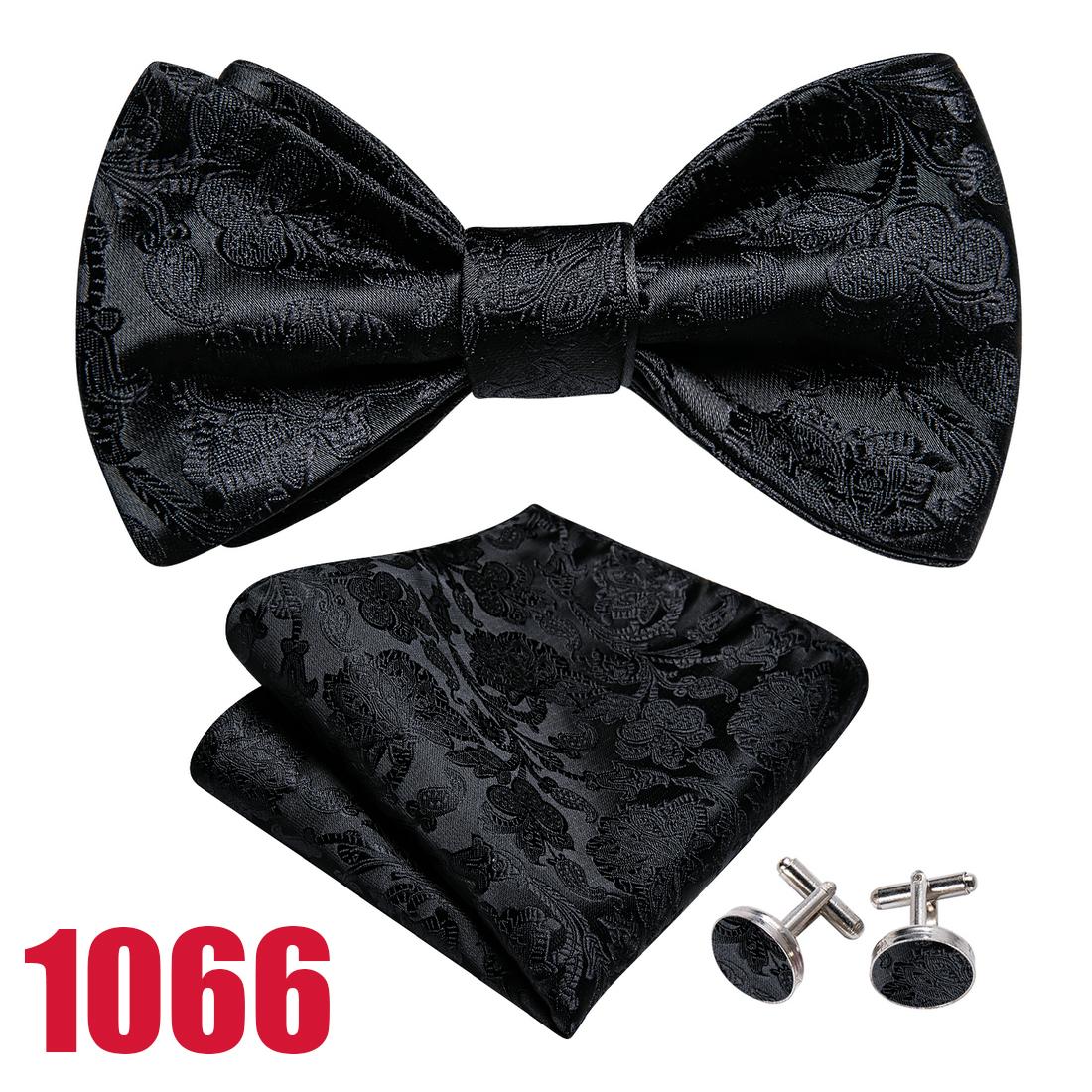 

Мужские галстуки-бабочки Barry.Wang, тканые шелковые галстуки-бабочки с узором пейсли, носовой платок, запонки, свадебный формальный галстук LH-1066