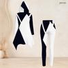 Women Plus Size Black Gold Printed Hooded Long Sleeve High Low Top Pocketed Leggings Two Piece Set