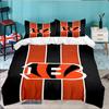 Bengals Team Logo Artwork 3pcs Bedding Set,Including 1pc Duvet Cover And 2pcs Pillowcases Perfect Gift for Christmas,Ideal for Bedroom, Dormitory