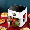 5L Velkokapacitní viditelná fritéza pro domácnost, multifunkční stroj na hranolky, plně automatická inteligentní elektrická fritéza 25,5 * 25,5 * 26,5 cm