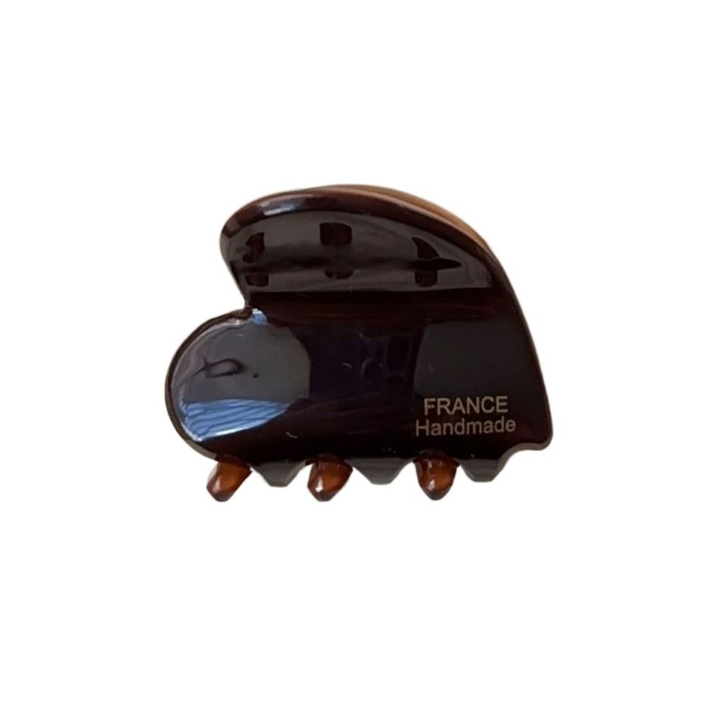 Side Clip Mini Hair Claw Acetic Acid Hair Grab Clip Retro Love Heart Hair Claw  Daily