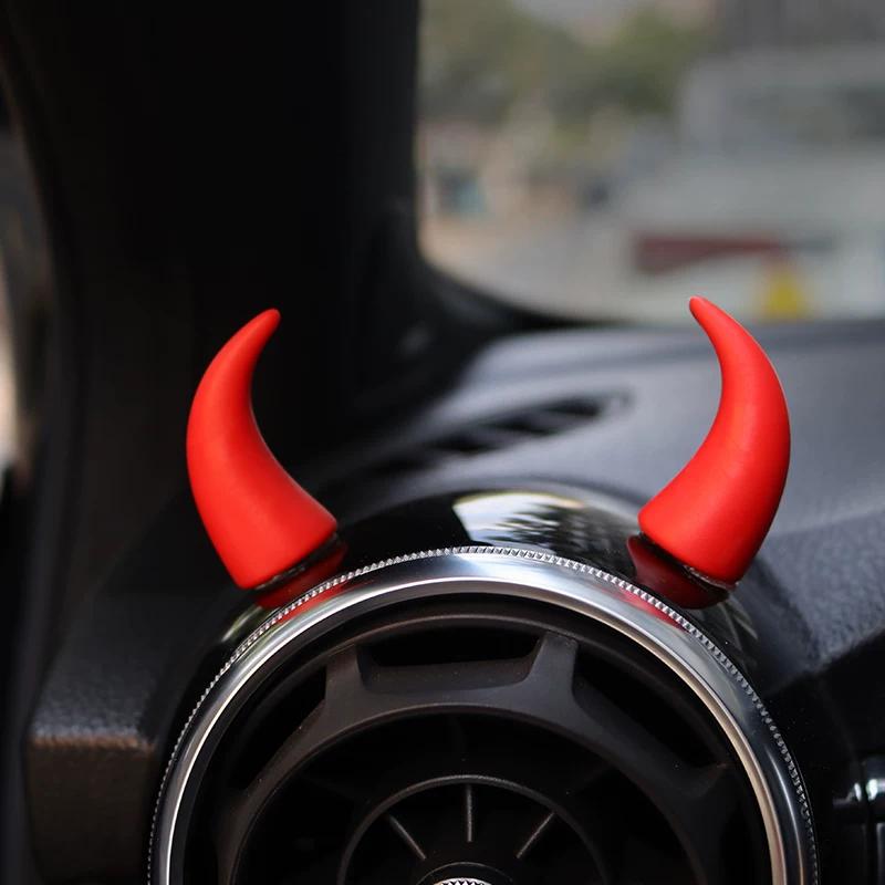 Personalized and Creative Cute Calf Horn Car Ornament, In-car Center Console, Dashboard, Steering Wheel, Devil Horn Ornament