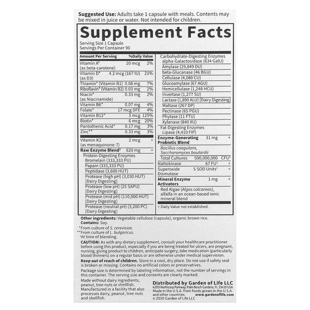 Raw Enzymes, For Women 50+, Veggie Capsules, 90