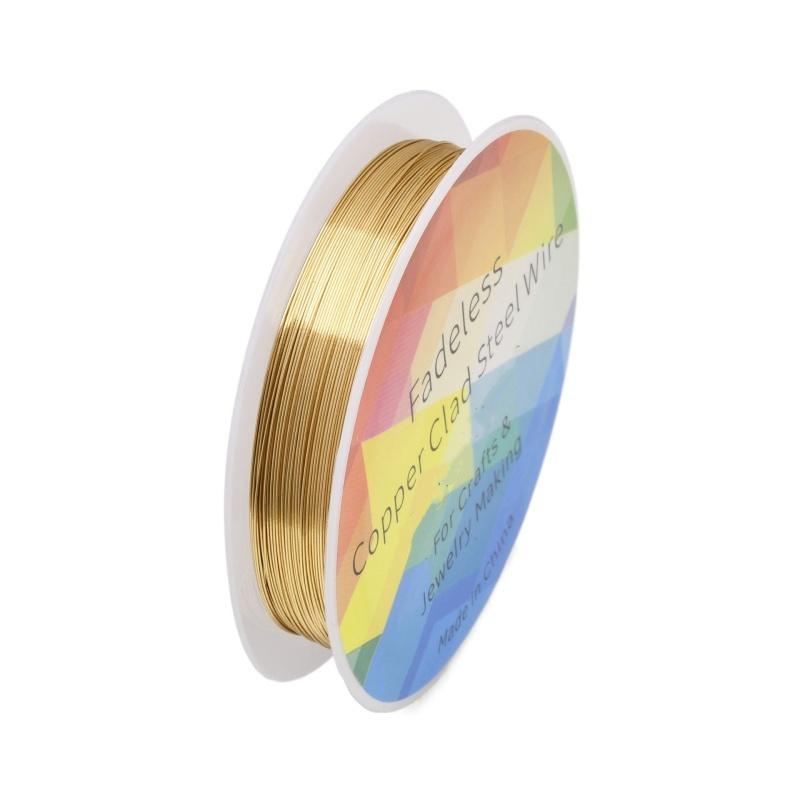20/100m/Rolle Fadensicherer Kupferdraht für Schmuckherstellung DIY Armband Halskette DIY Farbecht Perldraht Kordel Schnur Material