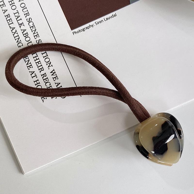 Cuerda acrílica para el cabello con forma de flor de tulipán para mujer, coleta alta Simple, cintas para el cabello de acetato elástico, accesorios para el cabello