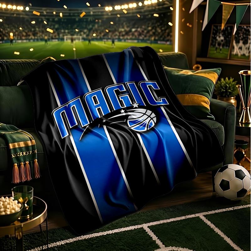 Basketball Orlando Logo Blanket Lightweight Flannel Bedding Blanket Perfect for Travel, Camping, Living Rooms, Offices, Sofas, Fan Christmas Gift