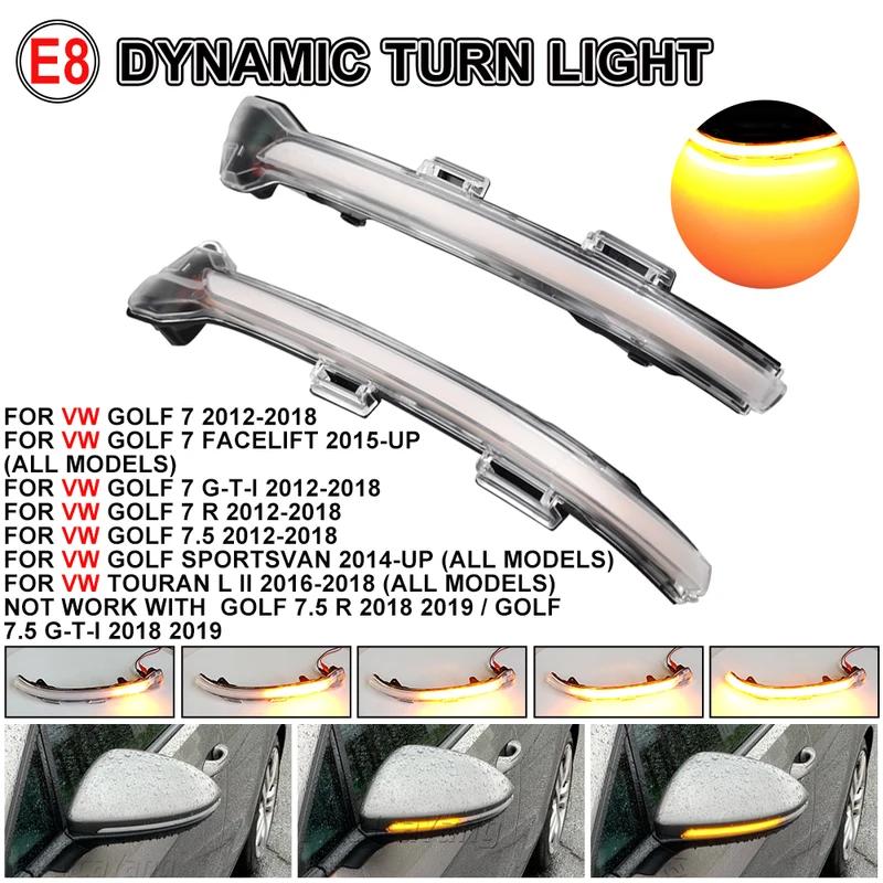 Dynamic Turn Signal Led Rearview Mirror Indicator Light For-Vw Golf Mk7 7.5 7 Gti R Gtd