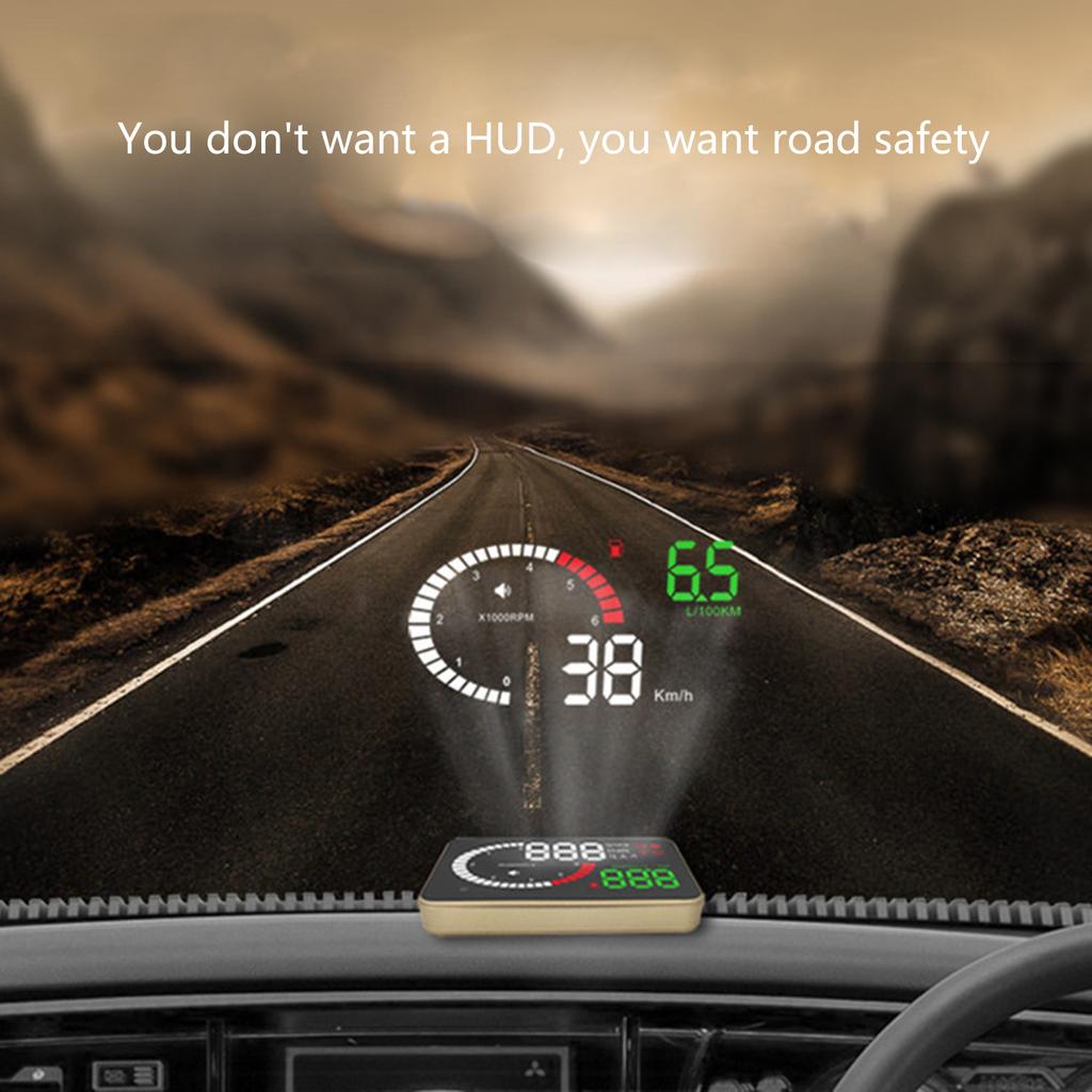 Speedometer HUD OBD2 Digital Speed Meter KMH Speedometer Head Up Display for Car With Speeding Water Temp RPM Alarm