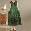 Sleeveless Plus Size Cotton Vintage Floral New In Dresses for Women Casual Loose Long Summer Dress