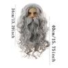 Christmas Performance Wig Jesus Magician Wizard Cosplay Wig Men's Halloween Party Stage Wig 