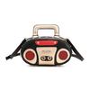 Persönlichkeit Retro-Radio-Form Tasche Damen Niedliche Handtasche Umhängetasche Messenger Bag Rock Crossbody-Tasche