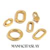 MamacitaSlay 316L Edelstahl 18K Gold Plated Federringverschlüsse Ovaler Karabinerverschluss Schmuck Für DIY Armband Halskette