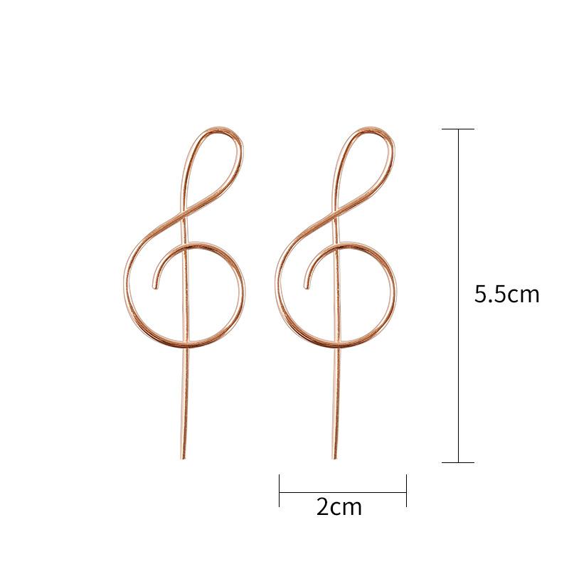 Trendy Music Symbol Earrings For Women Simple Treble Clef Note Earring Fashion Personality Temperament Female Jewelry 1Pair