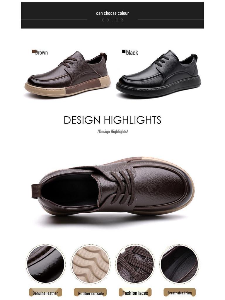 Męskie Retro Skórzane Lekkie Antypoślizgowe Casualowe Buty Biznesowe