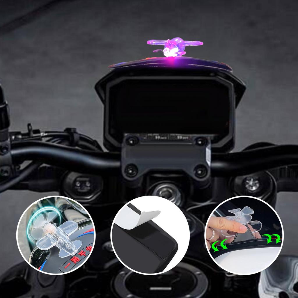 Car Exterior Decorations Wind-Powered LED Airplane Vehicle Decoration Exterior Rearview Mirror Decor For Car Owners Drivers