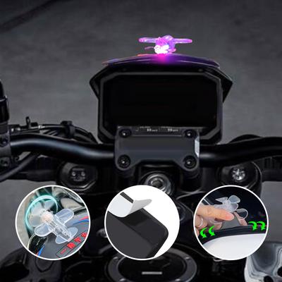 Car Exterior Decorations Wind-Powered LED Airplane Vehicle Decoration Exterior Rearview Mirror Decor For Car Owners Drivers