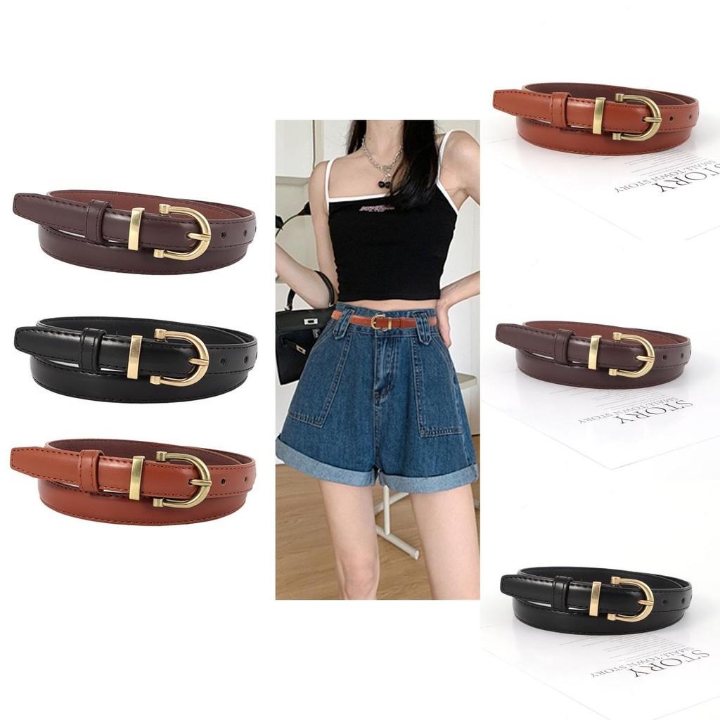 Leather Vintage Belt Women Versatile Decorative Waistband Casual Strap Jeans