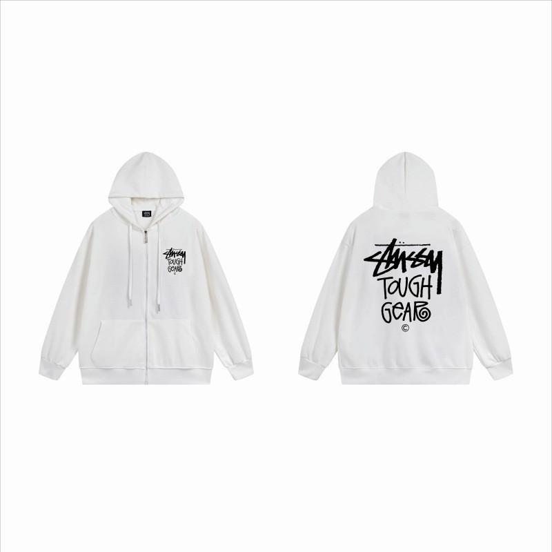 Unisex Mikina s kapucí na zip s fleecovou podšívkou a potiskem písmen Volný střih Bavlna Dlouhý rukáv Pánská Dámská