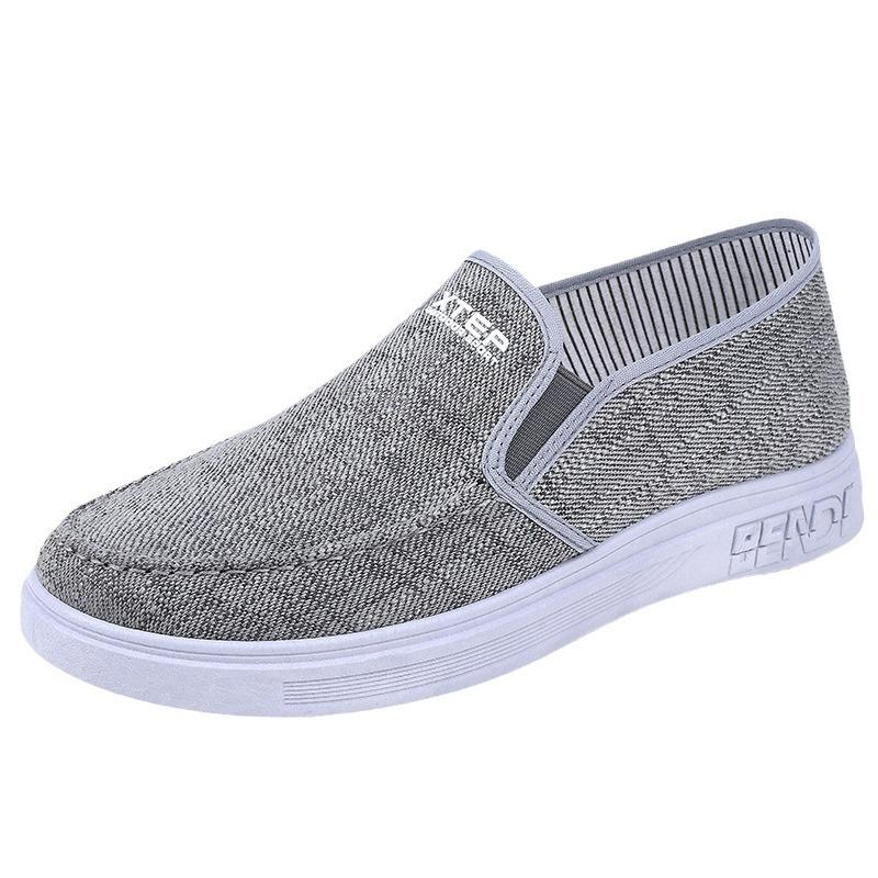 Students Middle-Aged And Elderly Casual Shoes Men'S Single Shoes Cloth Shoes Canvas One Pedal