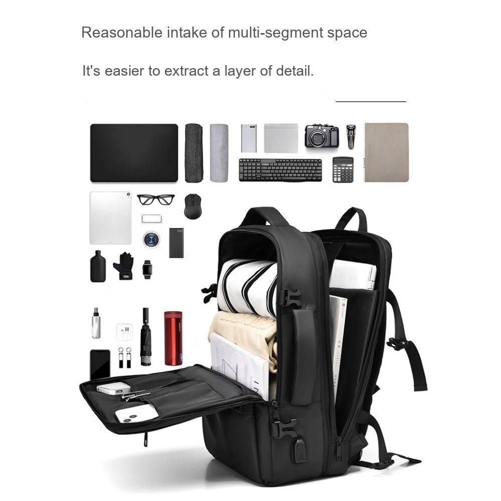 Unisex Large Capacity Oxford Backpack with Top Handle and Adjustable Straps for Commute and Travel