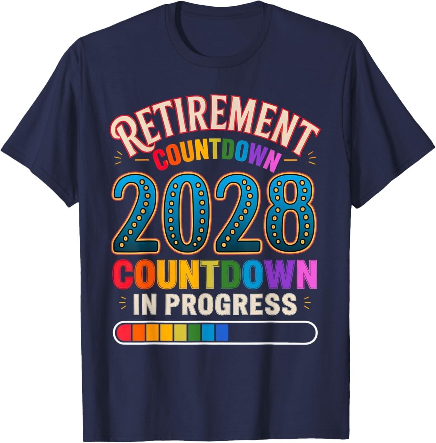 Retirement Class of 2028 Teacher Countdown Loading Teachers T-Shirt S разноцветный