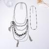 European and American Light Luxury Exquisite Exaggerated Multi-strand Rope Waterfall Tassel Pendant Multi-layer Necklace Sweater Chain Women