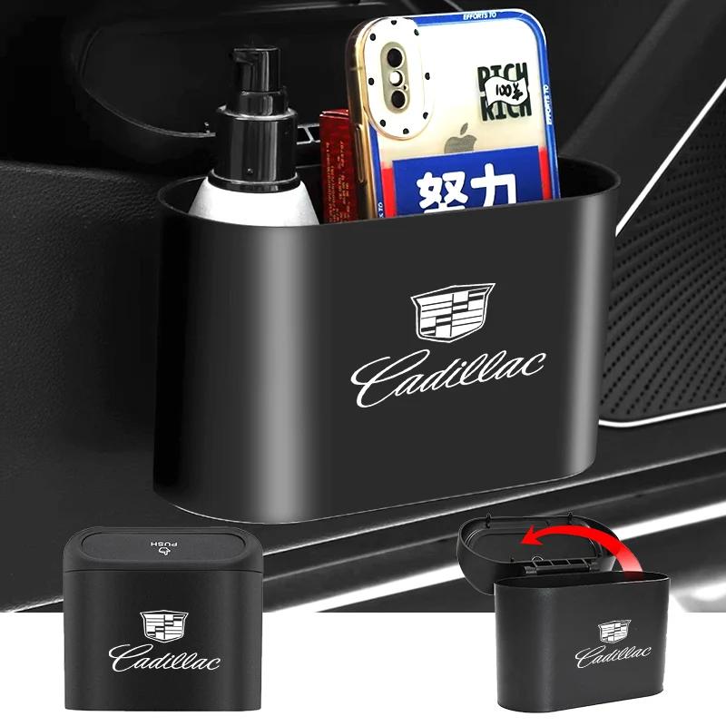 Hanging Car Trash Can Vehicle Garbage Dust Case KSJGU8 Storage Box for Cadillac SRX Escalade CTS BLS ATS DTS XTS SLS XLR V Deville CT5