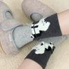 Cute Creative Designed Flocked Cat-themed Mid-calf Socks for Women Autumn and Winter Women Socks