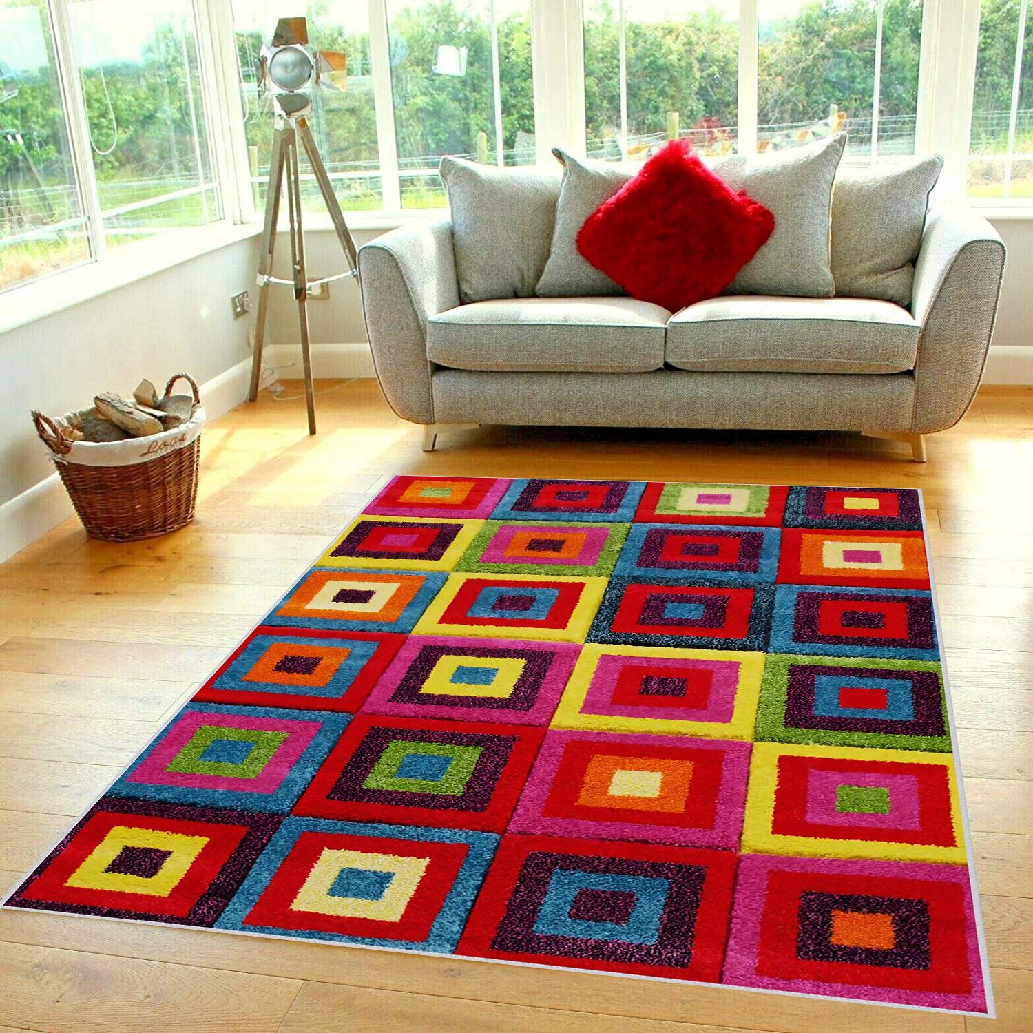 

Rovigo Home Цифровая печать Моющийся нескользящий ковер для гостиной RVG0372 50 x 80 красный