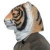 Latex Tiger Mask - Zodiac Animal Halloween Party Headgear for Year of the Tiger Performances.