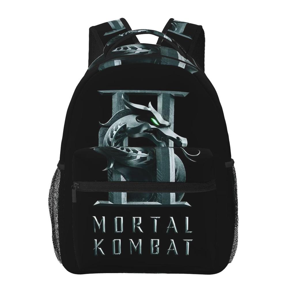 Mortal Kombat Il Movie Graphic Backpacks Boys Girls Bookbag Students School Bags Cartoon Rucksack Shoulder Bag Large Capacity