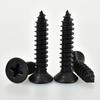 500Pcs Black Phillips Self Tapping Screw M3 Screws Cross Conuntersunk Flat Head Carbon Steel Electronic Drywall Screws Woodwork