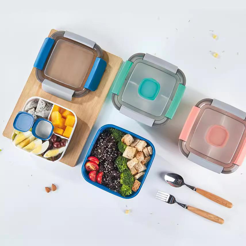 Wild Fun Cute Sealed Square Bento Box for Lunch Snacks or Salad 11L Square Box розовый 1600₽