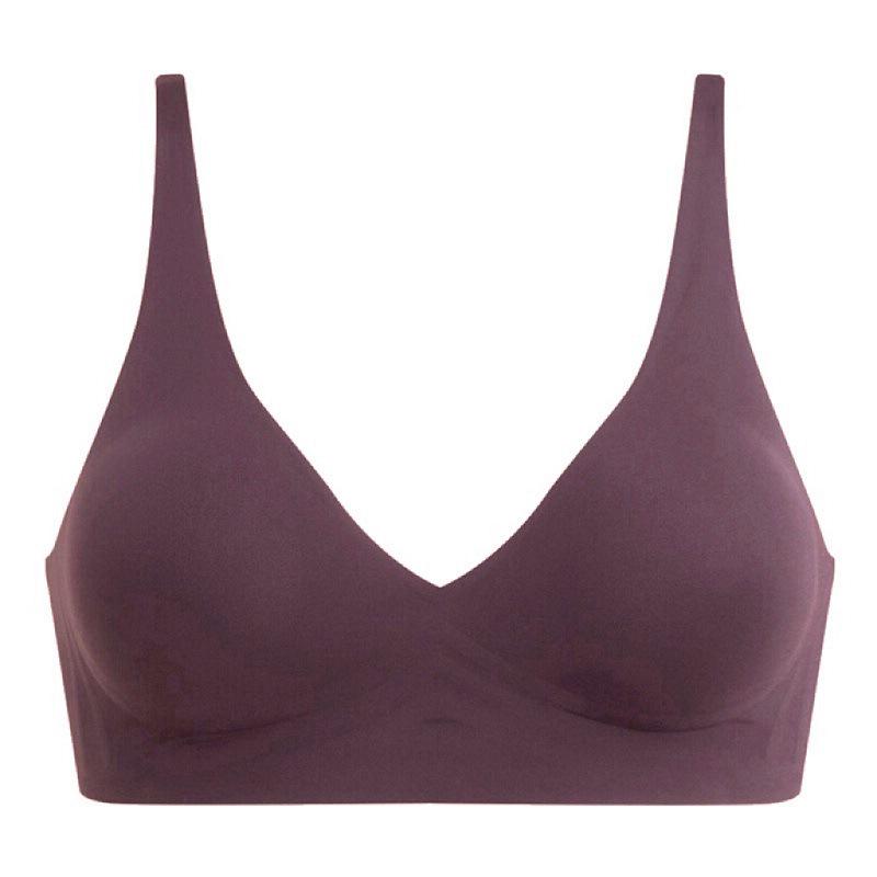 

Women s Plus Size V-Neck Wire-Free Soft Support Bra with Removable Cups XXXL