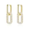 ins premium sense U-shaped ear buckle personalized light luxury diamond-encrusted earrings versatile earclips