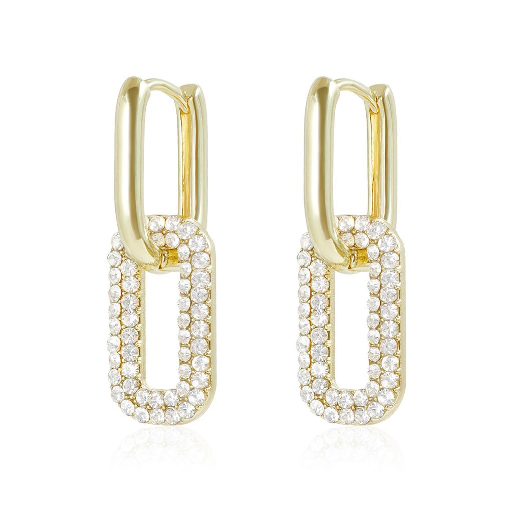 ins premium sense U-shaped ear buckle personalized light luxury diamond-encrusted earrings versatile earclips