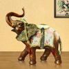 Thai-Style Lucky Elephant Ceramic Ornament for Home or Office Decor