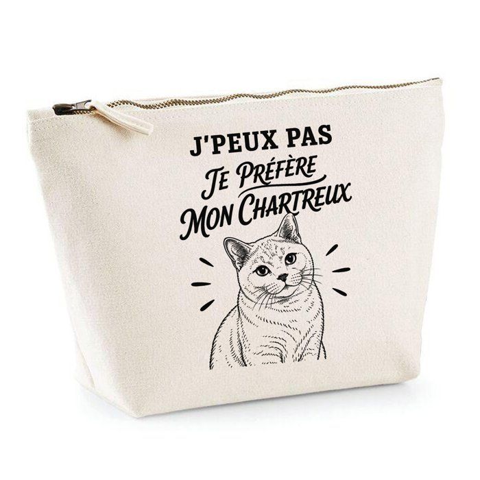 Trousse de toilette - PLANETEE - J'peux pas minimaliste - Beige - 100% coton - 3 L